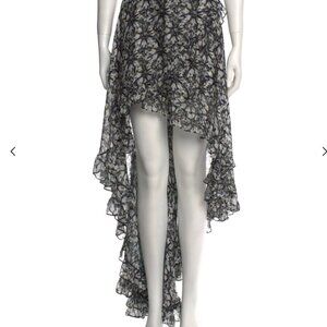 Caroline Constas + Intermix Del wrap silk Skirt Diamond Print Engagement  Bridal